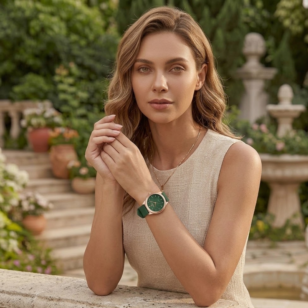 Ledro - Women's Quartz Waterproof Silicone Strap Watch