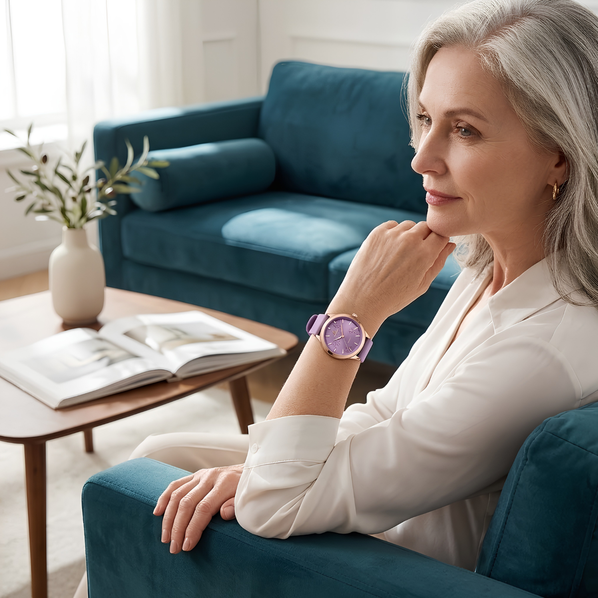 Varrena - Women's Quartz Waterproof Silicone Strap Watch