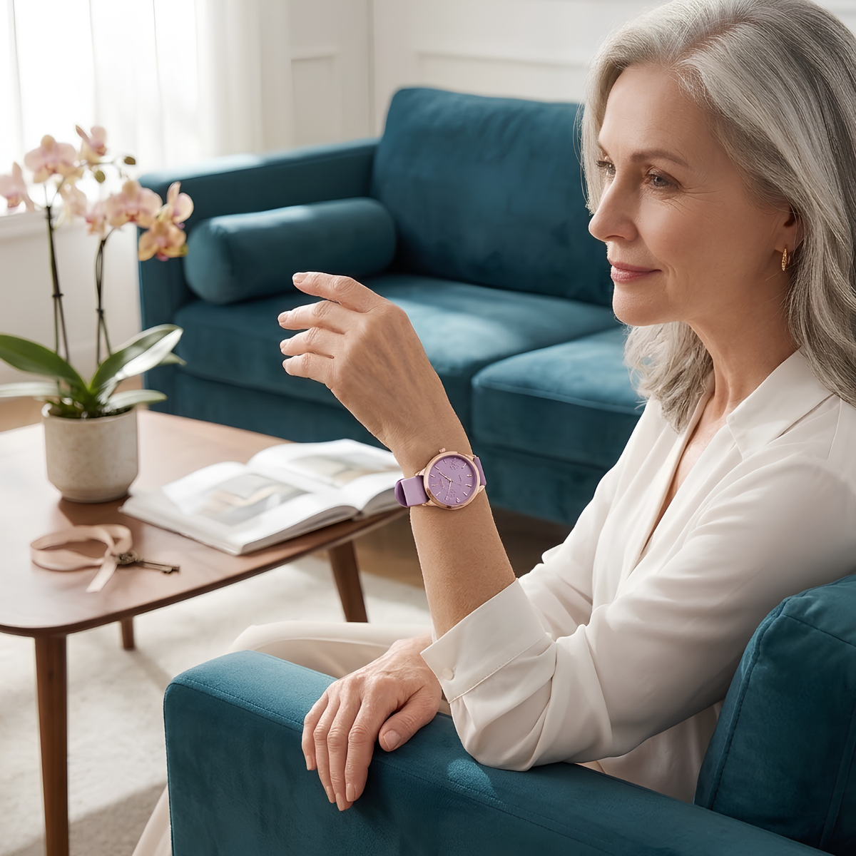 Varrena - Women's Quartz Waterproof Silicone Strap Watch